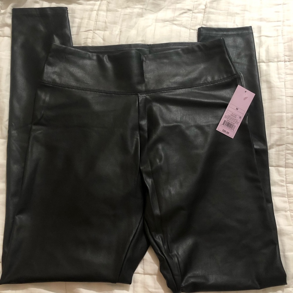 Women's High-Waisted Faux Leather Leggings